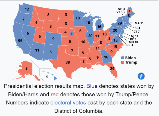 Swing States in America Electoral College Votes in US States