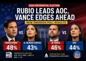 Marco Rubio Leads AOC in 2028 Hypothetical Matchup, Poll Shows