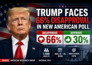 Trump Faces 66% Disapproval in New American Poll