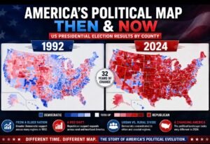 From Blue to Red: How America’s Political Map Changed Between 1992 and 2024